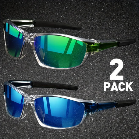 2-Pair Sports Polarised Sunglasses for Men