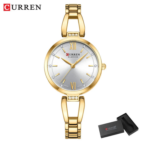 CURREN Luxury Quartz Watch with Rhinestones