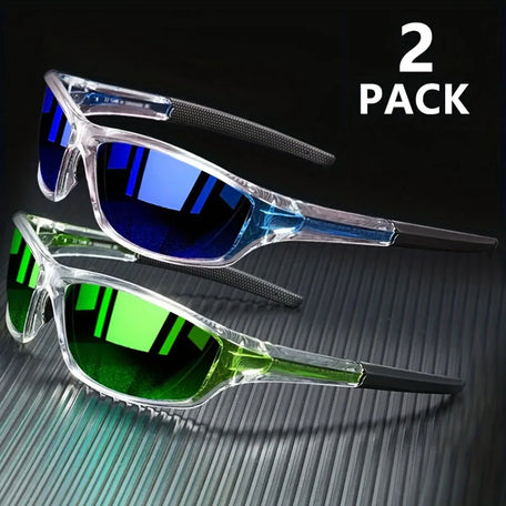 2-Pair Sports Polarised Sunglasses for Men